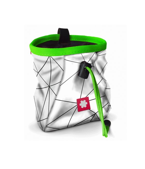 Ocún pytel na magnezium Lucky + Belt, bílá/zelená